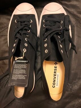 Converse Black and White Low-Top Sneakers Jack Purcell new
